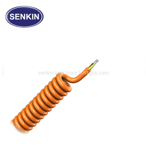 Flexible PU Coiled Spring Loaded USB Cable